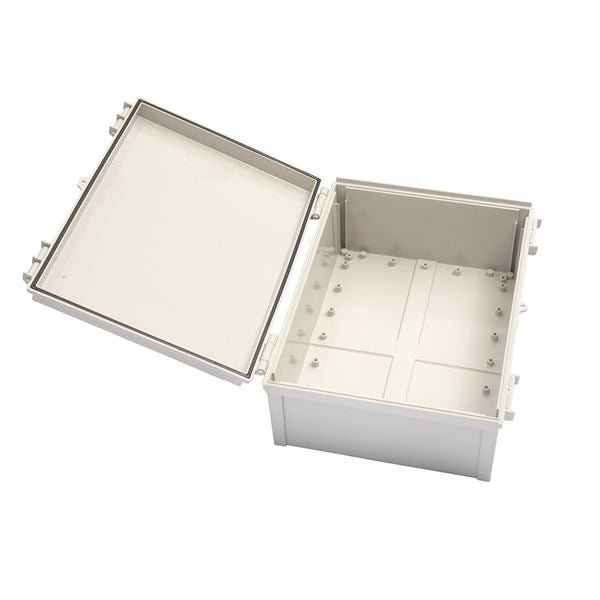 Boxco Q - Series 5.91 x 5.91 x 4.72 Inches(150 x 150 x 120mm) Plastic Enclosure, IP67, IK08, ABS, Transparent Cover, Plastic Hinge and Latch Type - BC - ATQ - 151512 - powersupplymall.com
