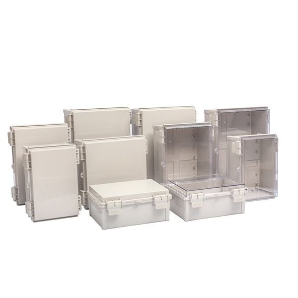 Boxco Q - Series 6.30 x 8.27 x 3.94 Inches(160 x 210 x 100mm) Plastic Enclosure, IP67, IK08, ABS, Transparent Cover, Plastic Hinge and Latch Type - BC - ATQ - 162110 - powersupplymall.com