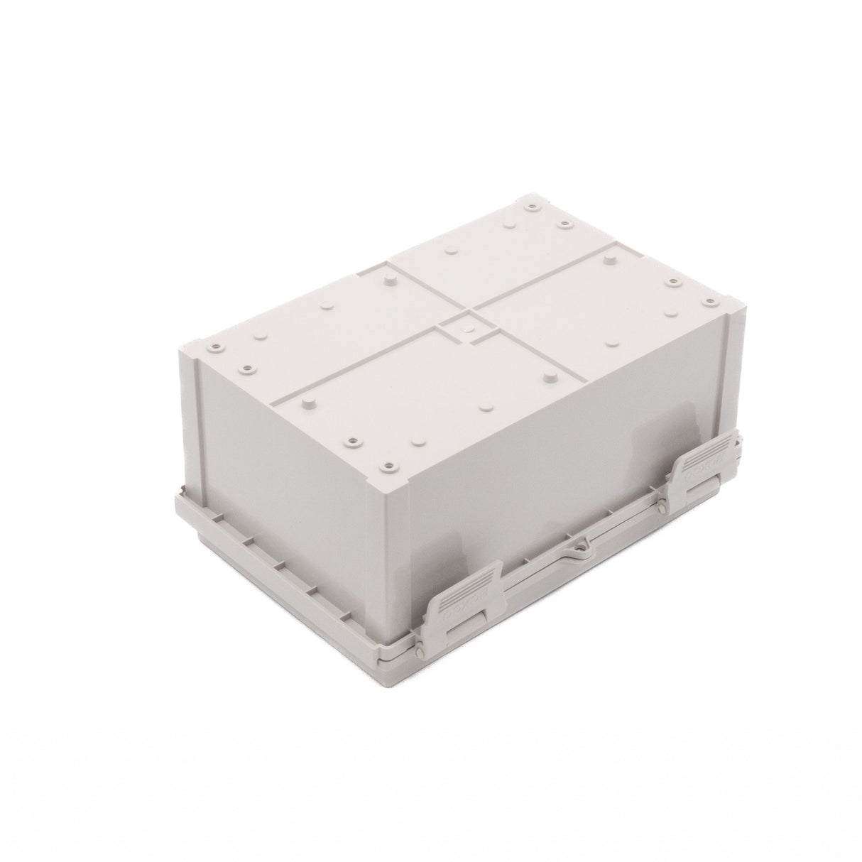 Boxco Q - Series 7.87 x 11.81 x 5.51 Inches(200 x 300 x 140mm) Plastic Enclosure, IP67, IK08, ABS, Grey Cover, Hinge Type with Plate - BC-AGQ-203014G - powersupplymall.com