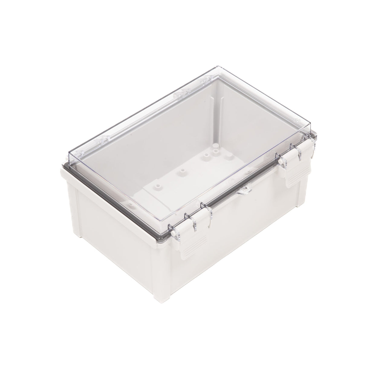 Boxco Q - Series 7.87 x 11.81 x 5.91 Inches(200 x 300 x 150mm) Plastic Enclosure, IP67, IK08, ABS, Transparent Cover, Plastic Hinge and Latch Type - BC - ATQ - 203015 - powersupplymall.com