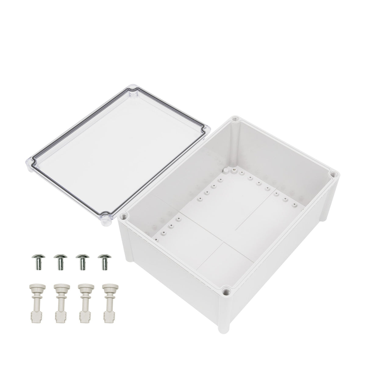 Boxco S - Series 12.99 x 16.93 x 7.09 Inches(330x430x180mm) Plastic Enclosure, IP67, IK08, ABS, Transparent Cover, Screw Type - BC - ATS - 334318 - powersupplymall.com