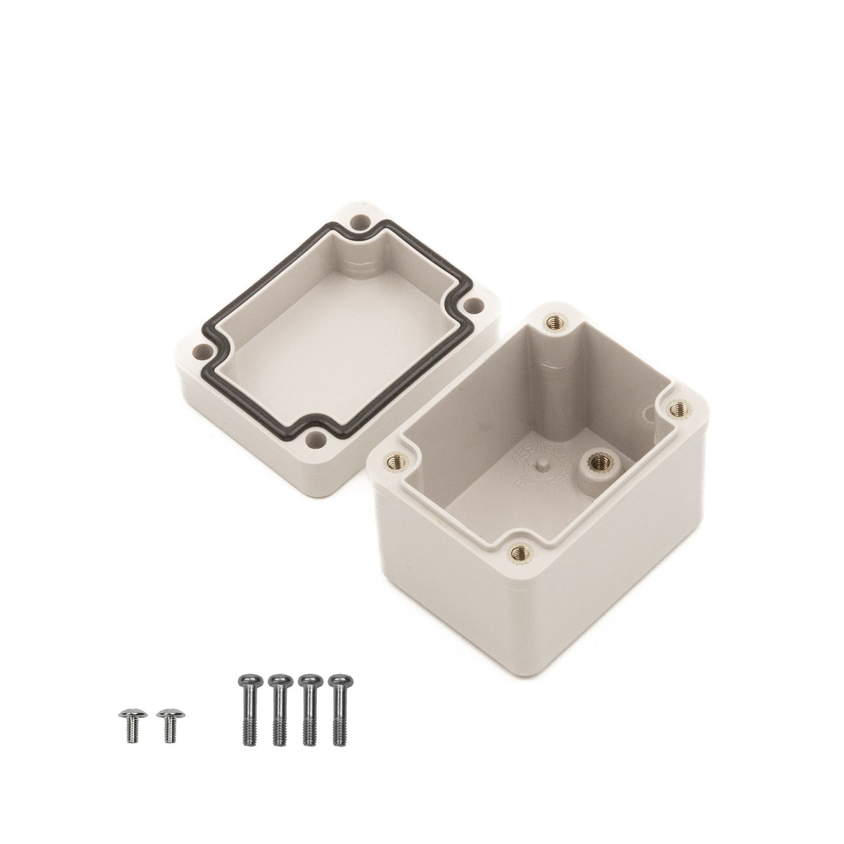 Boxco S - Series 1.97 x 2.56 x 2.17 Inches(50x65x55mm) Plastic Enclosure, IP67, IK08, ABS, Grey Cover, Screw Type - BC - AGS - 050605 - powersupplymall.com