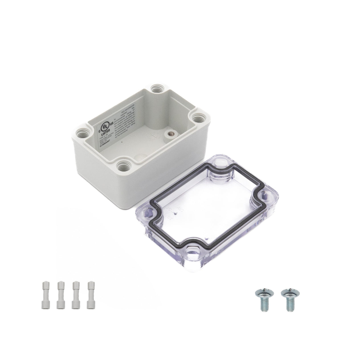 Boxco S - Series 2.56 x 3.74 x 2.17 Inches(65x95x55mm) Plastic Enclosure, IP67, IK08, PC, Transparent Cover, Screw Type - BC-CTS-060905 - powersupplymall.com