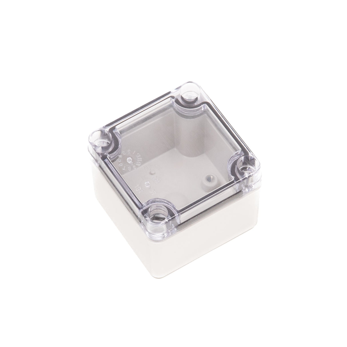 Boxco S - Series 3.15 x 3.15 x 2.36 Inches(80x80x60mm) Plastic Enclosure, IP67, IK08, ABS, Transparent Cover, Screw Type - BC - ATS - 080806 - powersupplymall.com