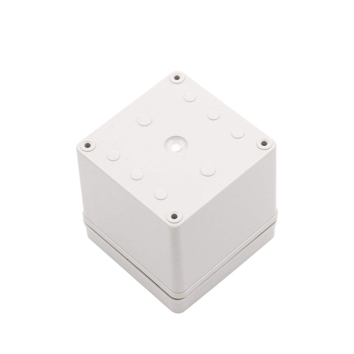 Boxco S - Series 3.94 x 3.94 x 3.94 Inches(100x100x100mm) Plastic Enclosure, IP67, IK08, ABS, Grey Cover, Screw Type - BC - AGS - 101010 - powersupplymall.com