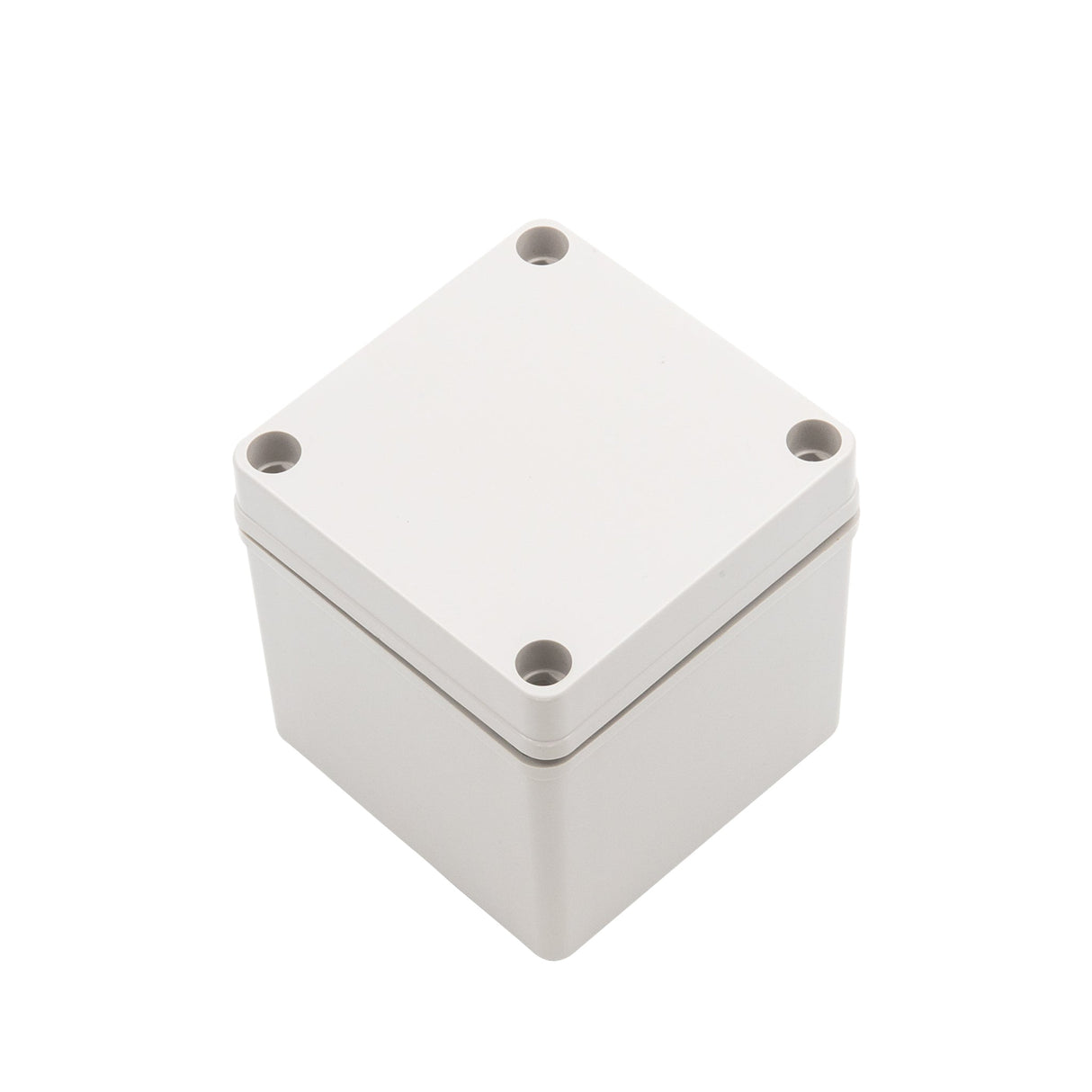 Boxco S - Series 3.94 x 3.94 x 3.94 Inches(100x100x100mm) Plastic Enclosure, IP67, IK08, ABS, Grey Cover, Screw Type - BC - AGS - 101010 - powersupplymall.com