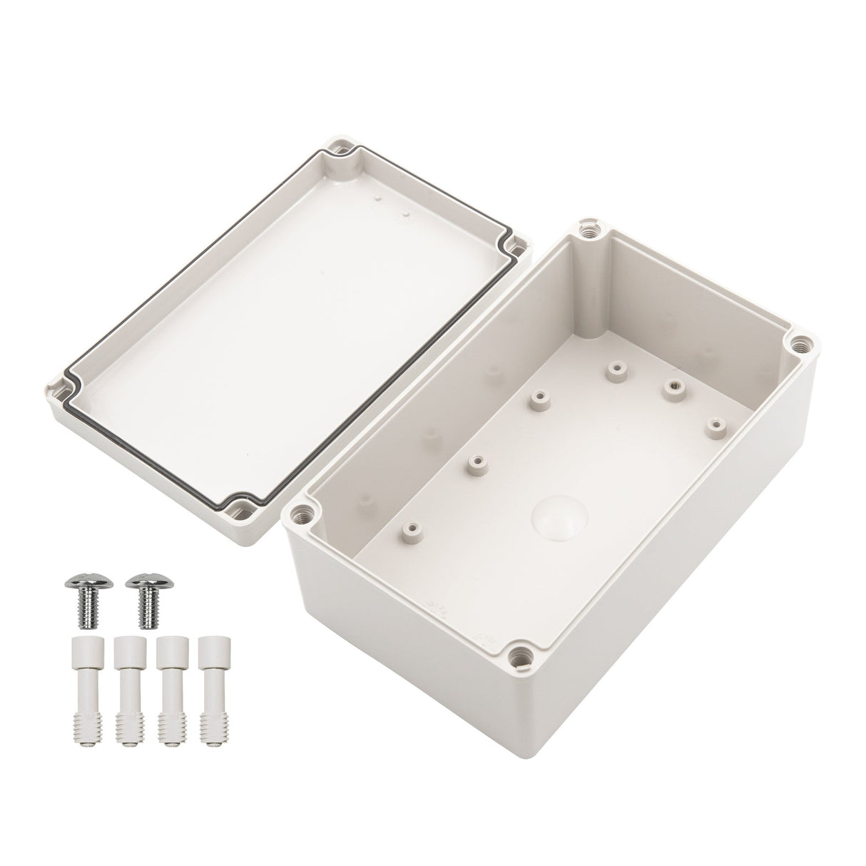 Boxco S - Series 5.51 x 9.06 x 3.74 Inches(140x230x95mm) Plastic Enclosure, IP67, IK08, ABS, Grey Cover, Screw Type - BC - AGS - 142309 - powersupplymall.com