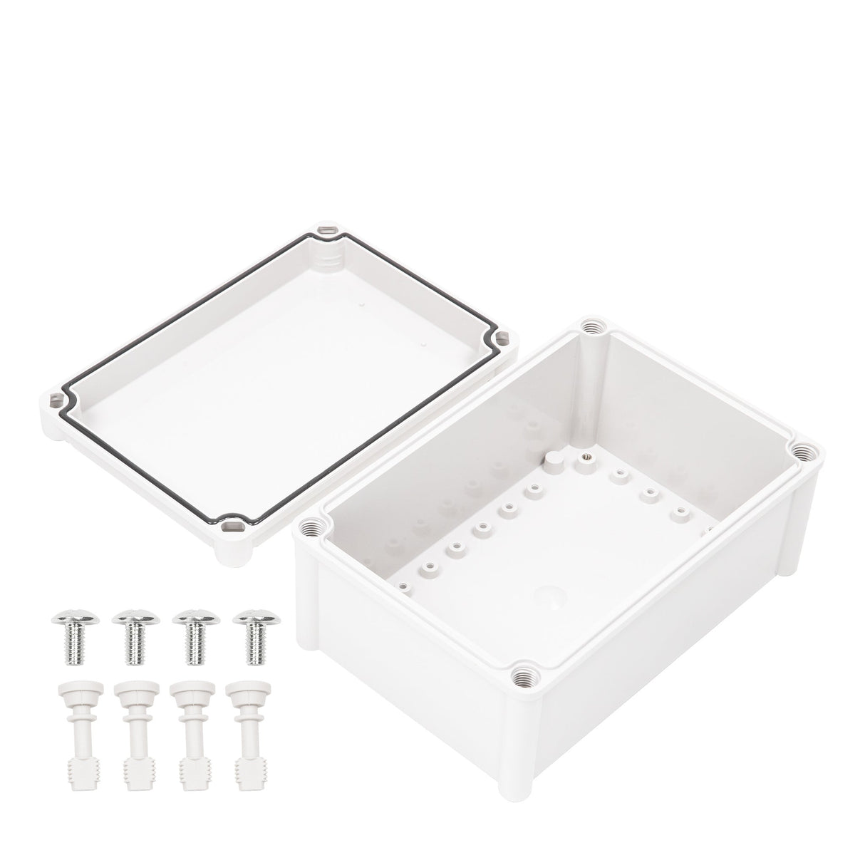 Boxco S - Series 7.48 x 14.96 x 5.12 Inches(190x380x130mm) Plastic Enclosure, IP67, IK08, PC, Grey Cover, Screw Type - BC-CGS-193813 - powersupplymall.com