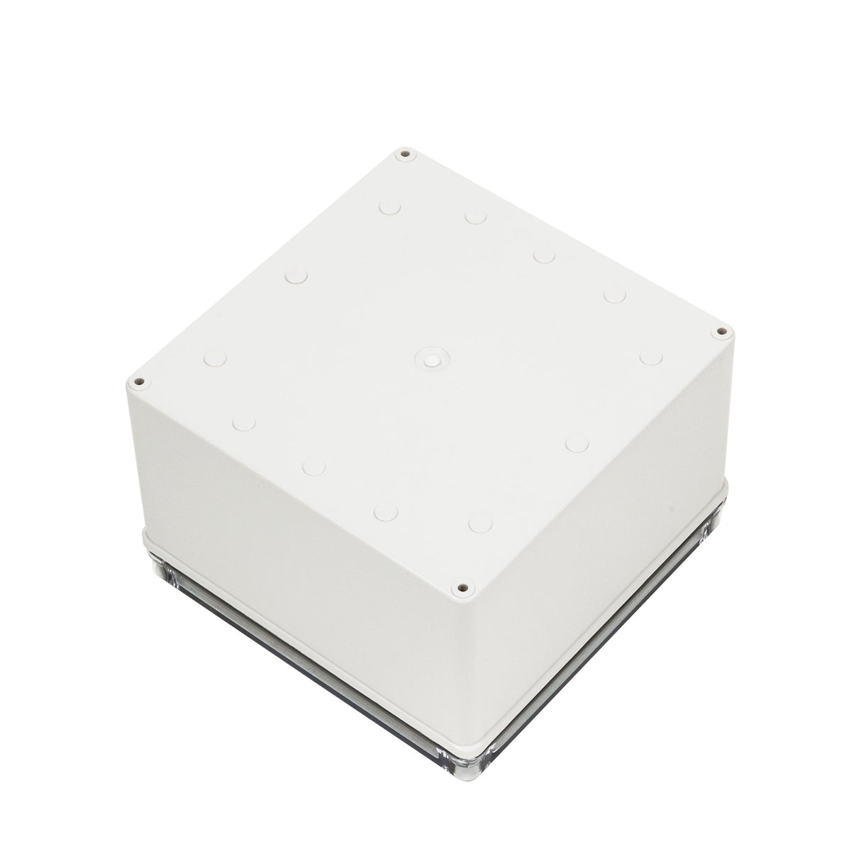 Boxco S - Series 7.87 x 7.87 x 5.12 Inches(200x200x130mm) Plastic Enclosure, IP67, IK08, PC, Transparent Cover, Screw Type - BC-CTS-202013 - powersupplymall.com
