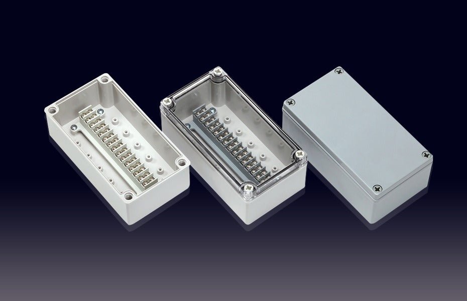 Boxco Terminal Box 15 - pole 3.94 x 7.28 x 2.76 Inches(100 x 185 x 70mm) IP67, IK08, ABS, Transparent Cover - BC-ATG-15P - powersupplymall.com