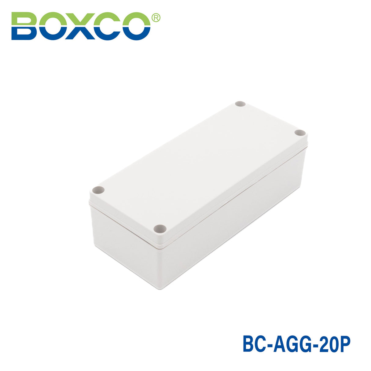 Boxco Terminal Box 20 - pole 3.94 x 9.06 x 2.76 Inches(100 x 230 x 70mm) IP67, IK08, ABS, Grey Cover - BC - AGG - 20P - powersupplymall.com