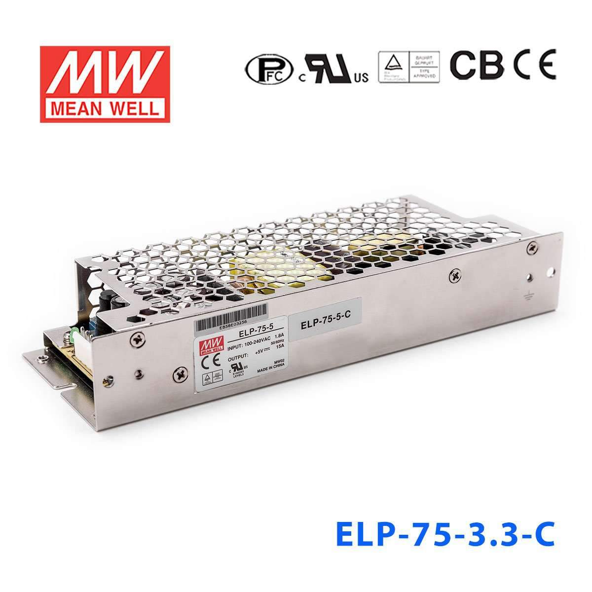 Mean Well ELP-75-3.3-C Power Supply 49W 3.3V