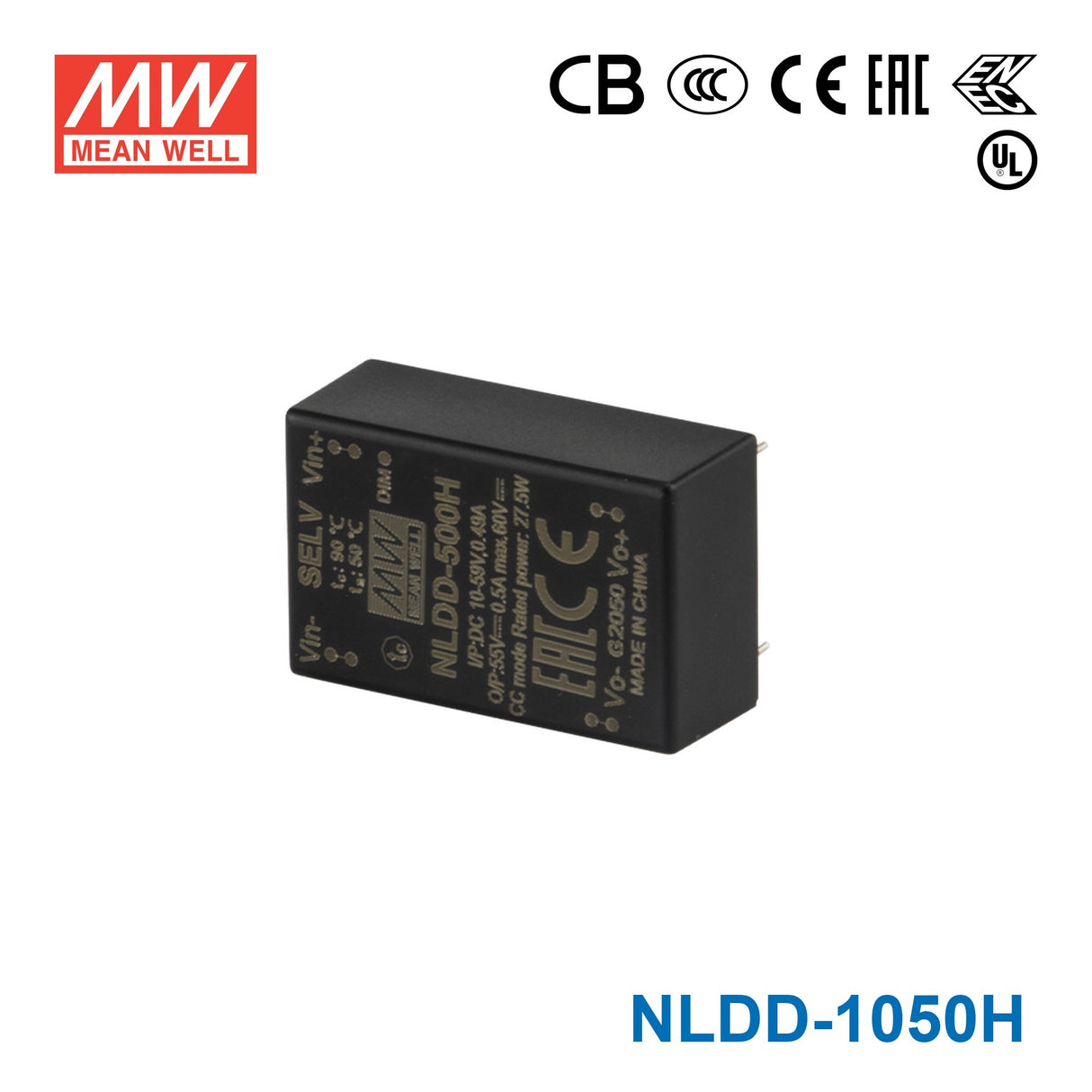 Mean Well NLDD-1050H DC/DC LED Driver CC 1050mA - Step-down
