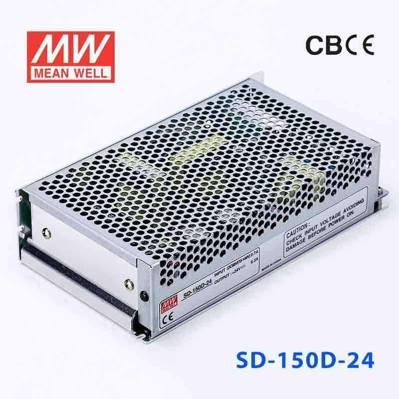 Mean Well SD-150D-24 DC-DC Converter - 150W - 72~144V in 24V out 6.5A