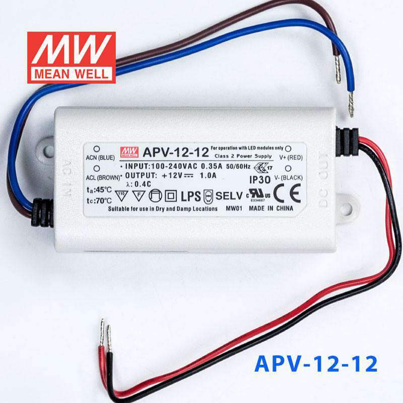 Mean Well APV-12-12 Power Supply 12W 12V 1A