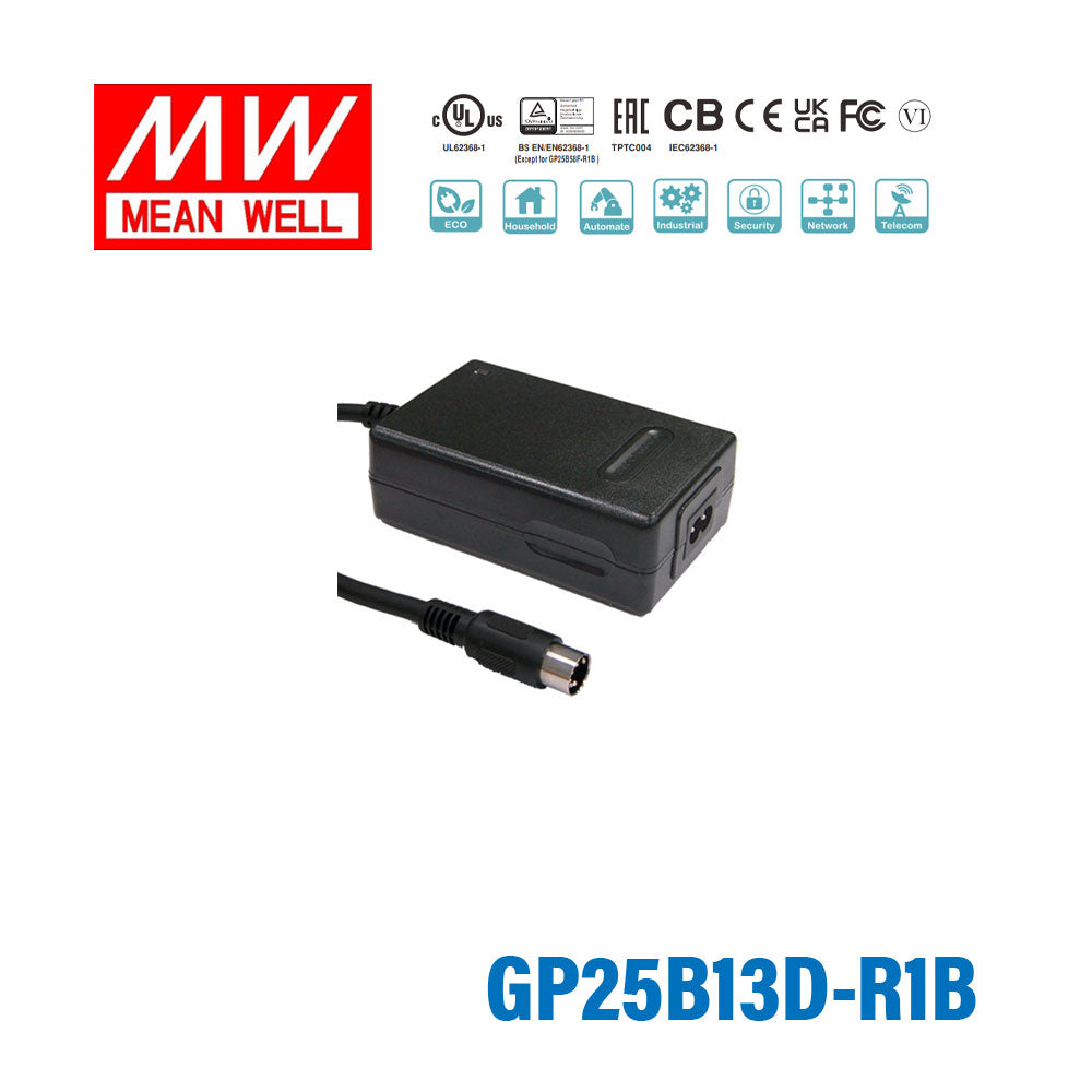 Mean Well GP25B13D-R1B Power Supply 50W 5V 12V -12V