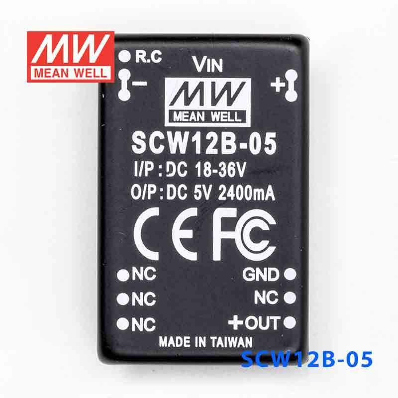 Mean Well SCW12B-05 DC-DC Converter - 12W 18~36V DC in 5V out 2.4A - PHOTO 2