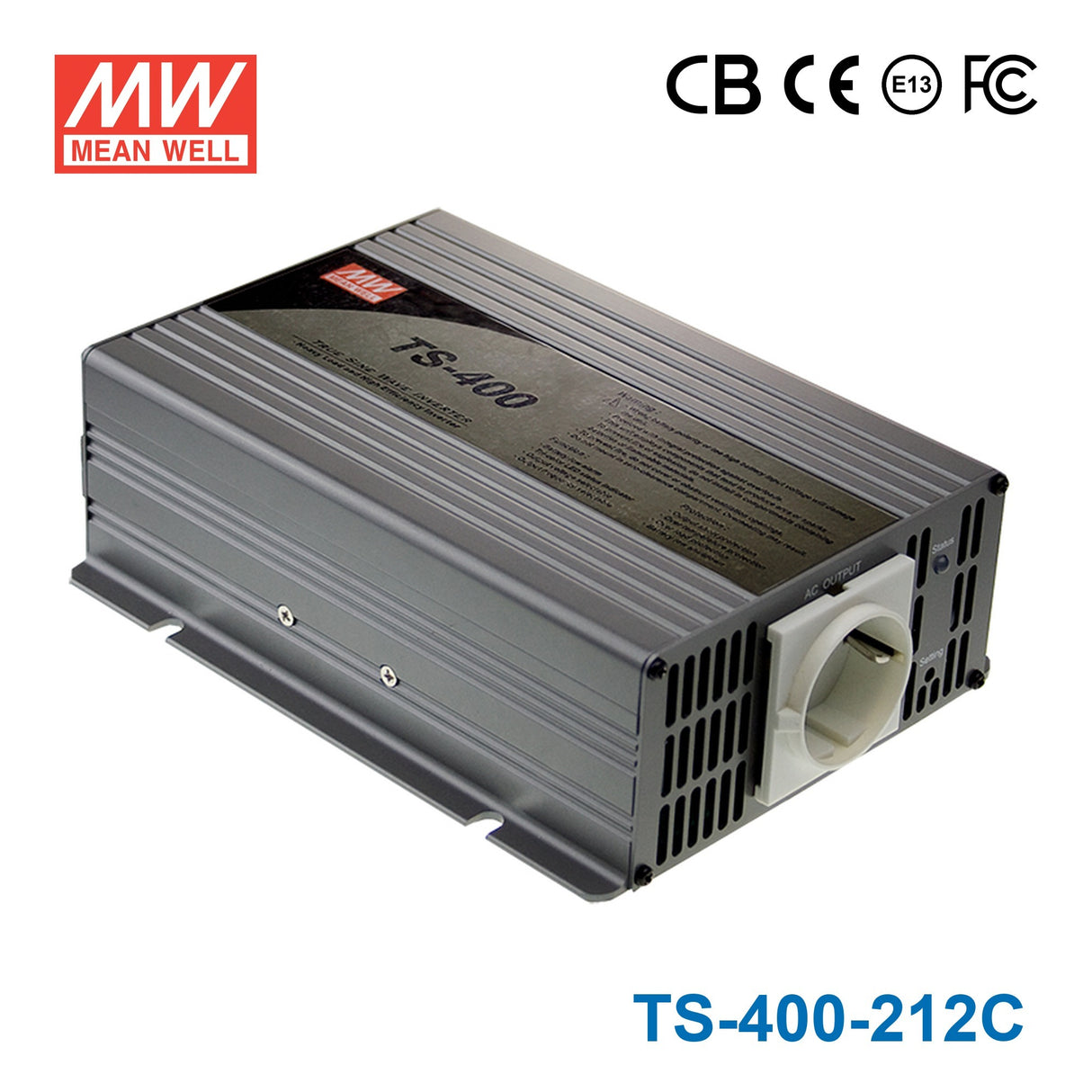 Mean Well TS-400-212C True Sine Wave 400W 230V 40A - DC-AC Power Inverter