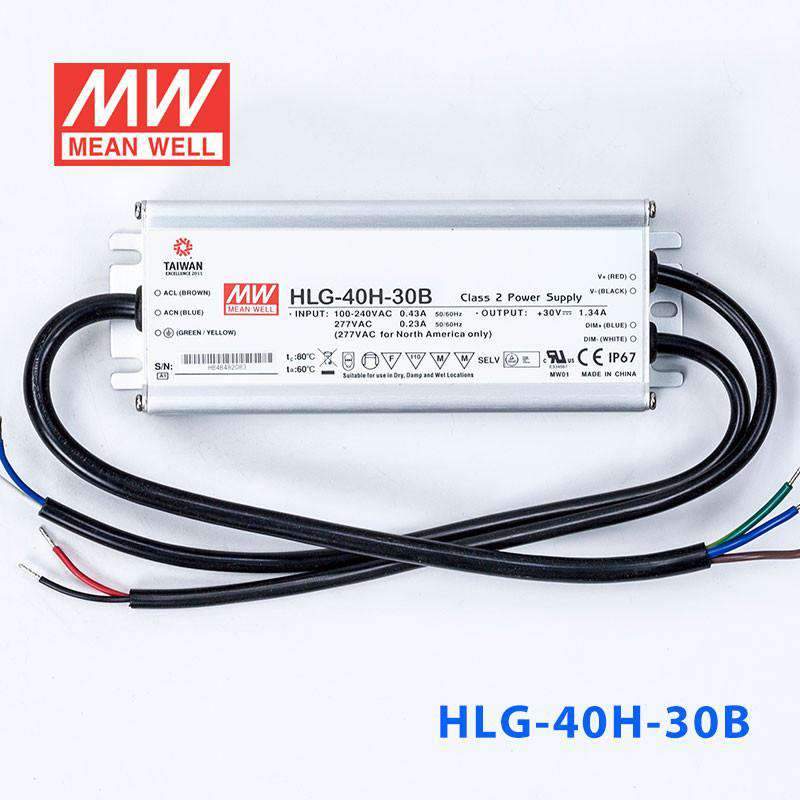 Mean Well HLG-40H-30B Power Supply 40W 30V - Dimmable 1.34A - PHOTO 2