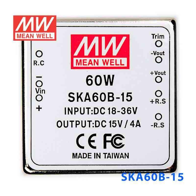 Mean Well SKA60B-15 DC-DC Converter - 60W - 18~36V in 15V out 4A - PHOTO 2