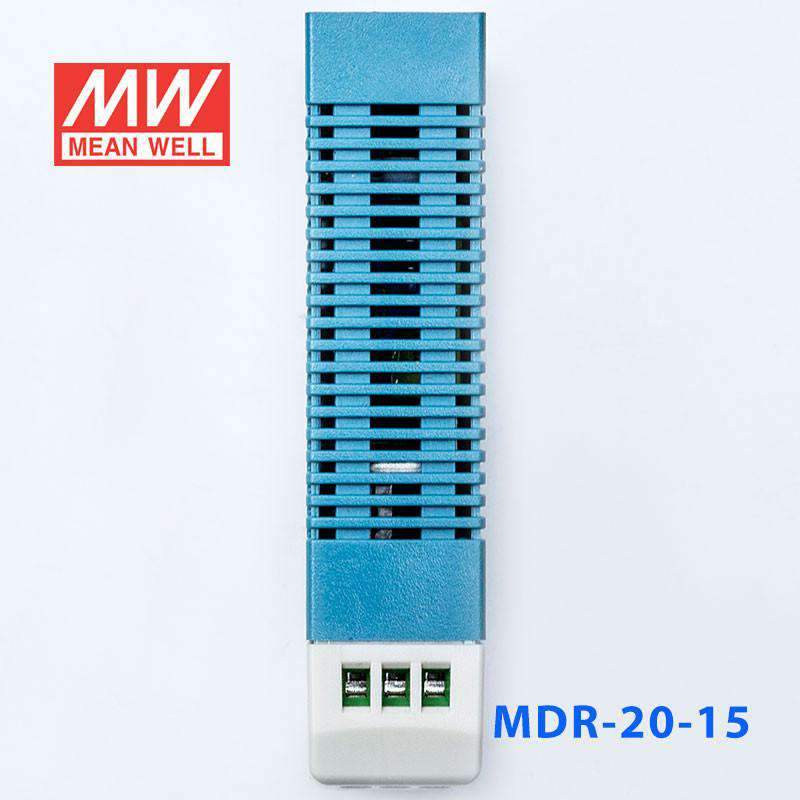 Mean Well MDR-20-15 Single Output Industrial Power Supply 20W 15V 1.34A - DIN Rail - PHOTO 3