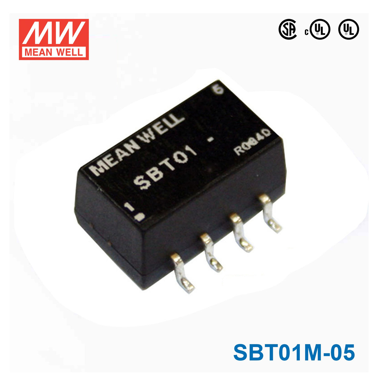 Mean Well SBT01M-05 DC-DC Converter - 1W 12V DC in 5V out 200mA