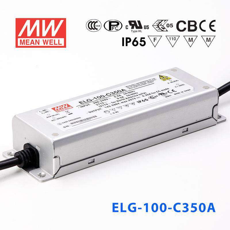 Mean Well ELG-100-C350A Power Supply 100W 350mA - Adjustable