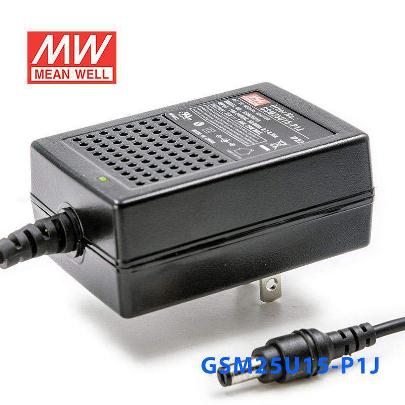 Mean Well GSM25U15-P1J Power Supply 25W 15V 1.66A - PHOTO 1