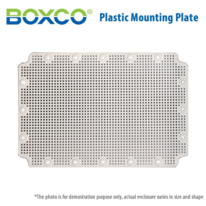 Boxco Plastic Mounting Plate, Grid Type, Q Series Only, 3040G
