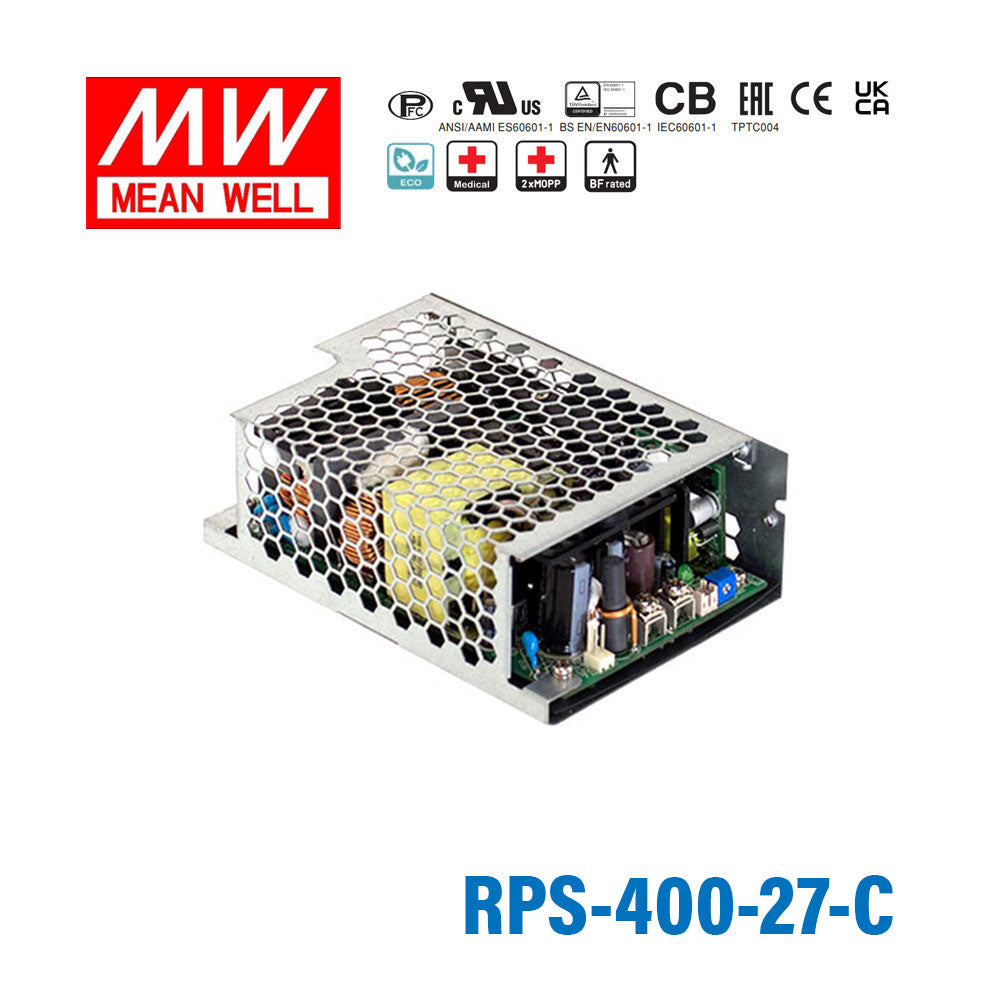 Mean Well RPS-400-27-C Green Power Supply W 27V 9.3A - Medical Power Supply