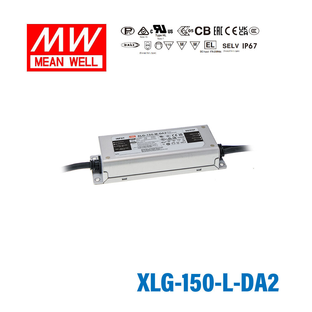Mean Well XLG-150-L-DA2 Power Supply 150W 700mA - DALI2 Dimmable