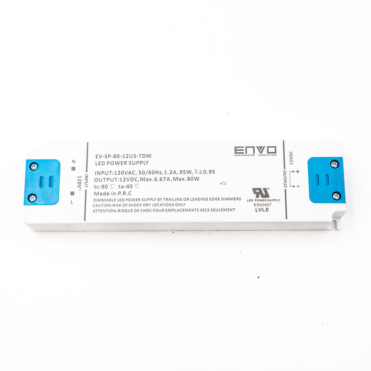ENVO EV-SP-80-12US-TDM Triac Dimmable LED Driver 80W 12V 6.67A - PHOTO 1
