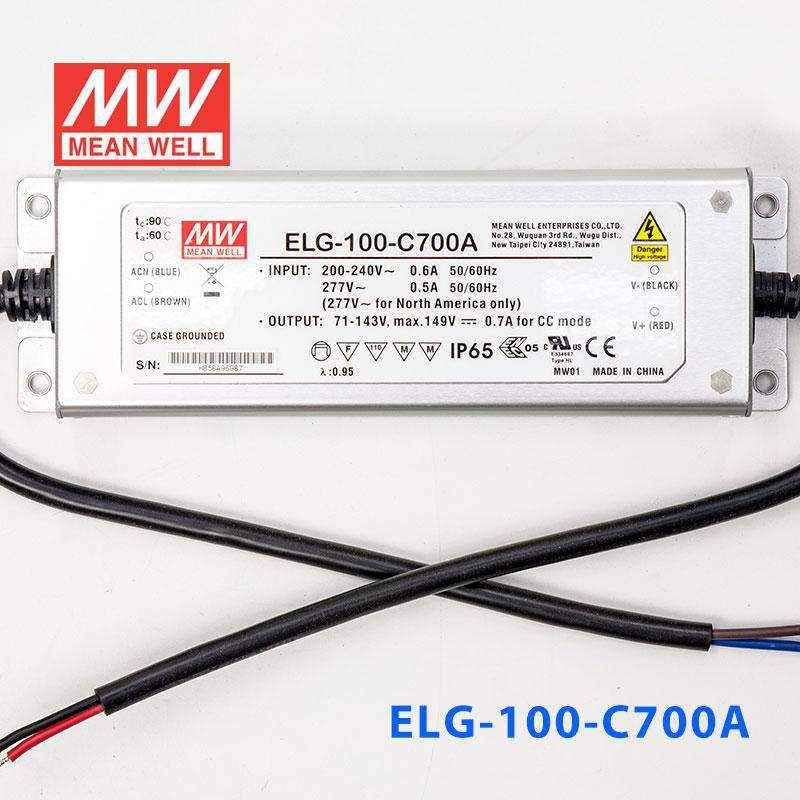 Mean Well ELG-100-C700A Power Supply 100W 700mA - Adjustable