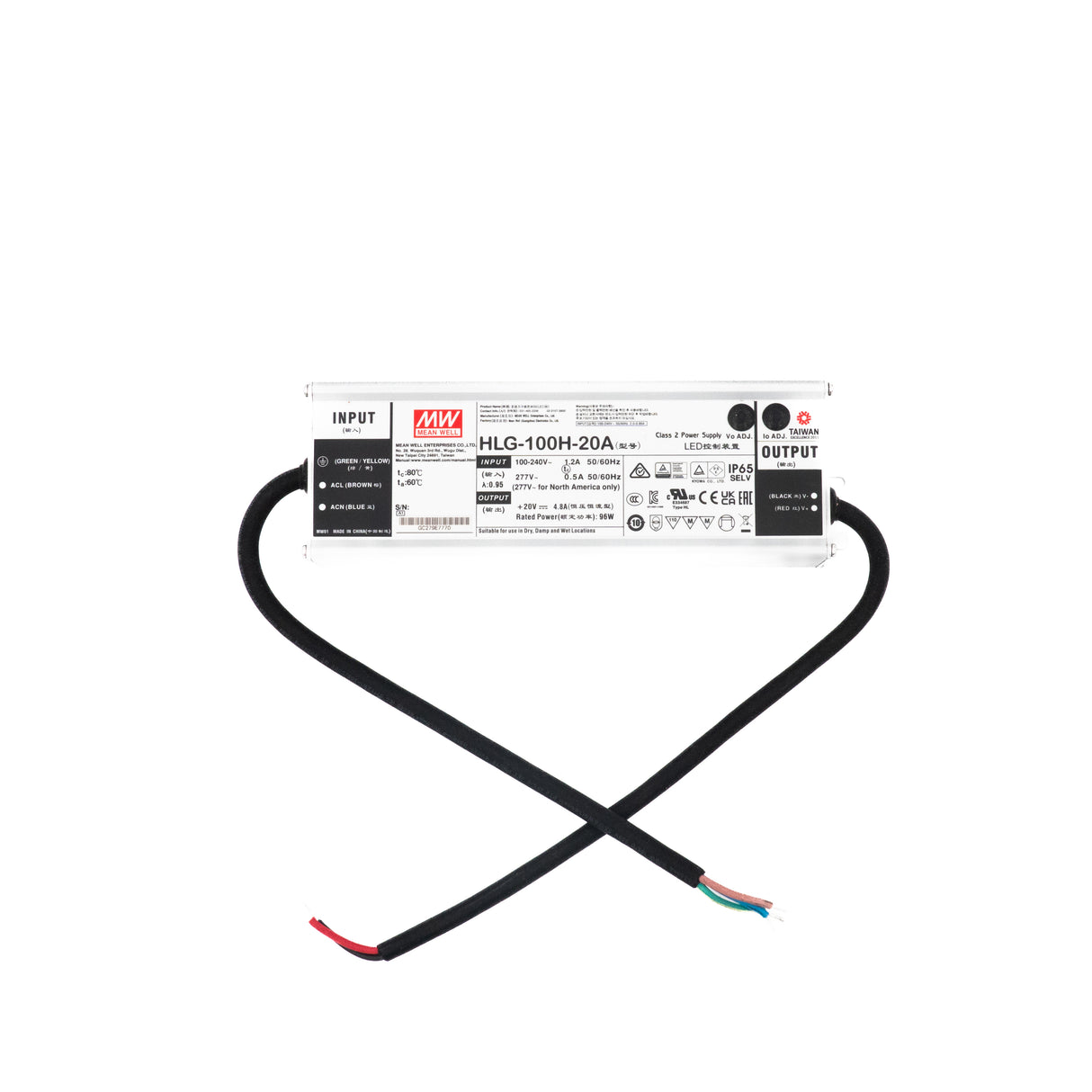 Mean Well HLG-100H-20A Power Supply 100W 20V - Adjustable 4.8A - PHOTO 1