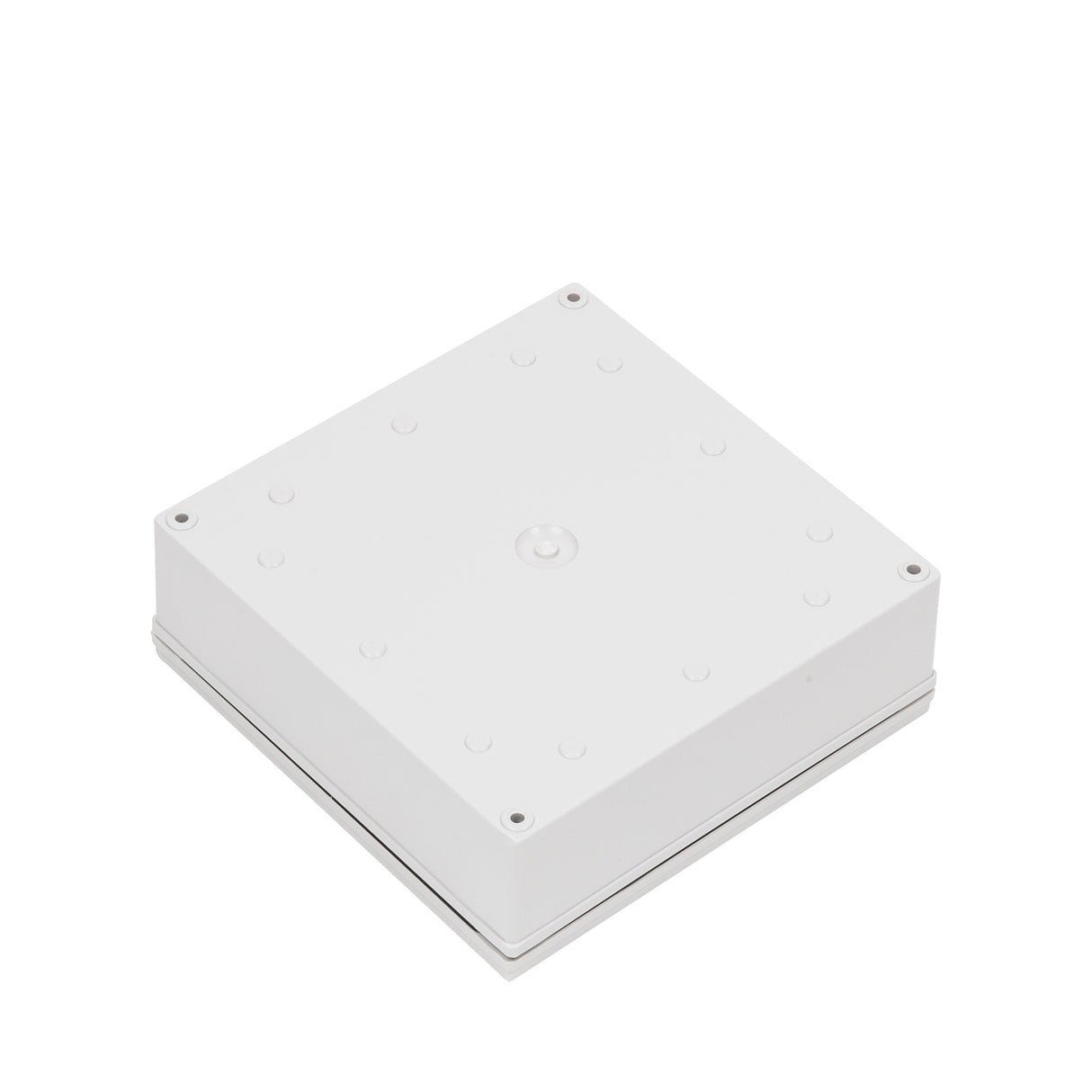Boxco M-Series 7.09 x 7.09 x 2.36 Inches(180 x 180 x 60mm) Plastic Enclosure, IP67, IK08, ABS, Grey Cover, Screw Type - PHOTO 1