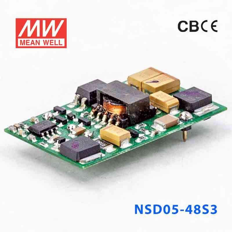Mean Well NSD05-48S3 DC-DC Converter - 3.96W - 18~72V in 3.3V out 1.2A
