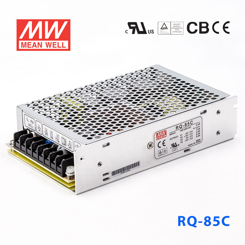 Mean Well RQ-85C Power Supply 85W 5V 15V -5V-15V 7A