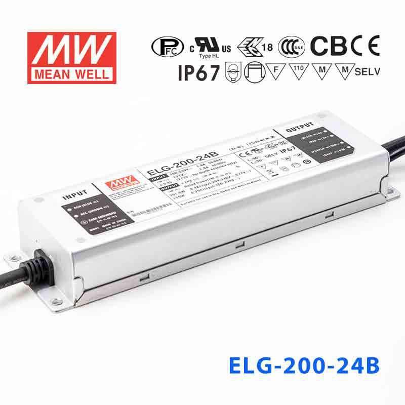Mean Well ELG-200-24B Power Supply 200W 24V - Dimmable