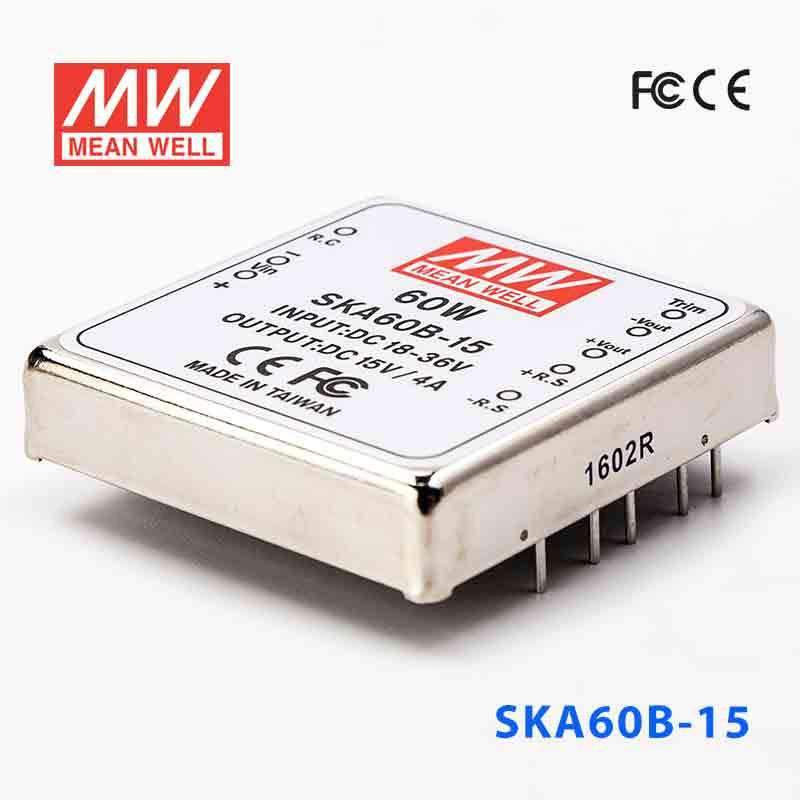 Mean Well SKA60B-15 DC-DC Converter - 60W - 18~36V in 15V out 4A