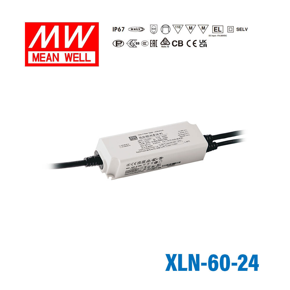 Mean Well XLN-60-24 LED Driver 60W 24V IP67