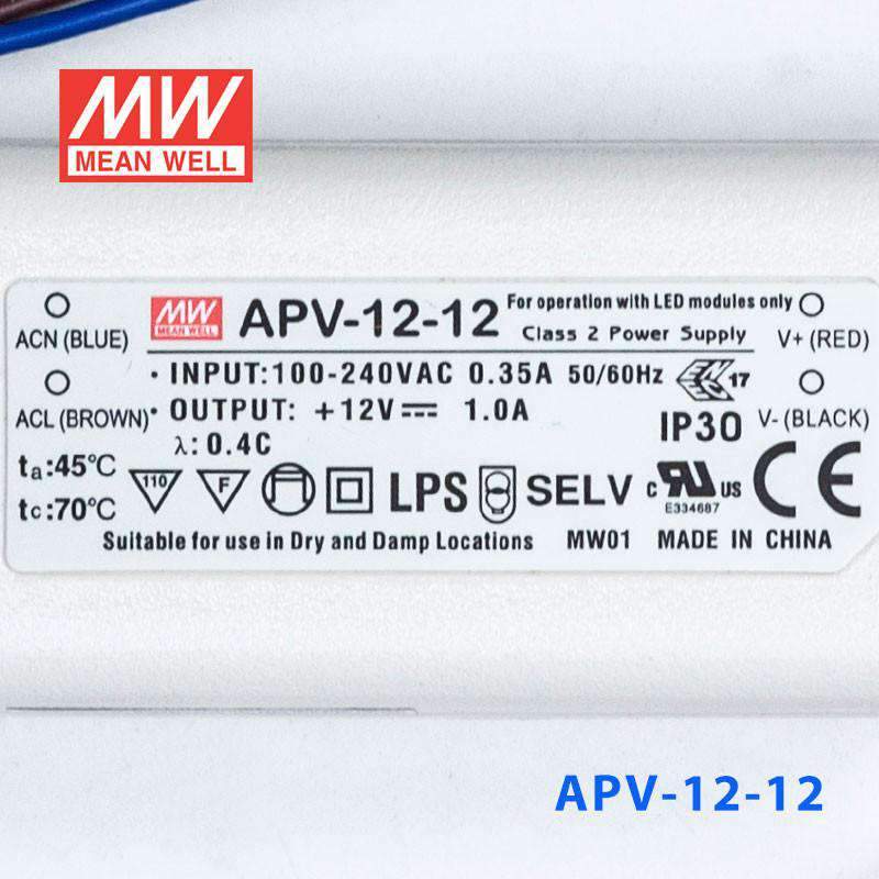 Mean Well APV-12-12 Power Supply 12W 12V 1A - PHOTO 3