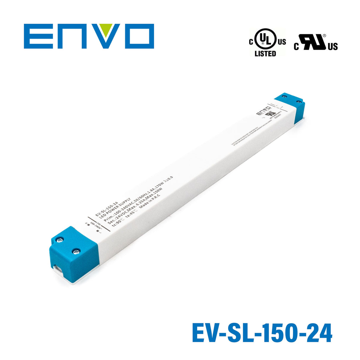 ENVO EV-SL-150-24 Linear Type LED Driver 150W 24V 6.25A - EV-SL-150-24 - powersupplymall.com