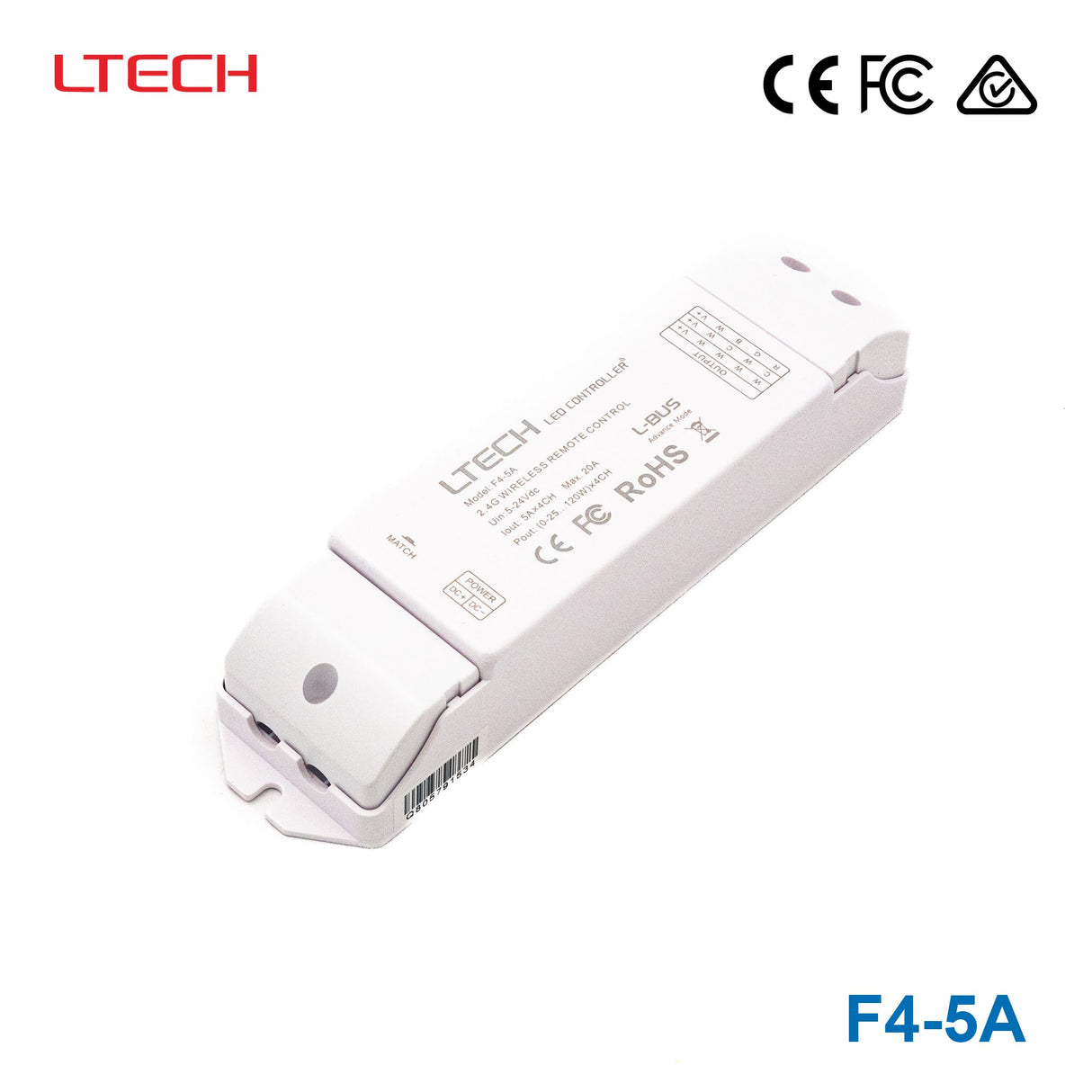 Ltech F4-5A Wireless RF Constant Voltage Controller - 4 Channel