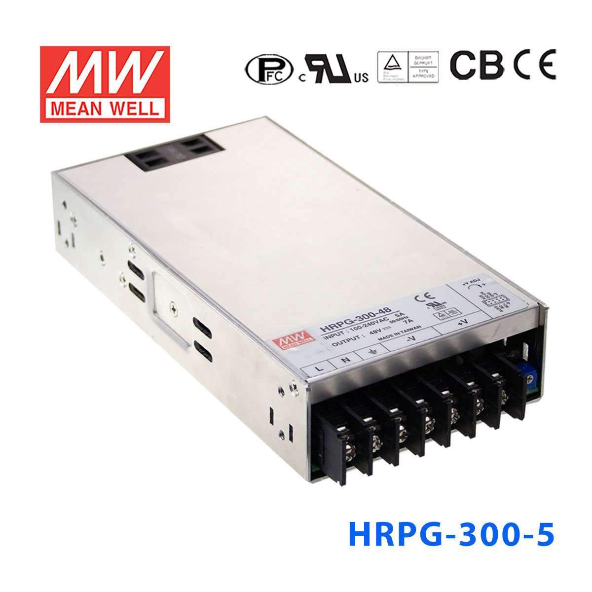 Mean Well HRPG-300-5 Power Supply 300W 5V 60A