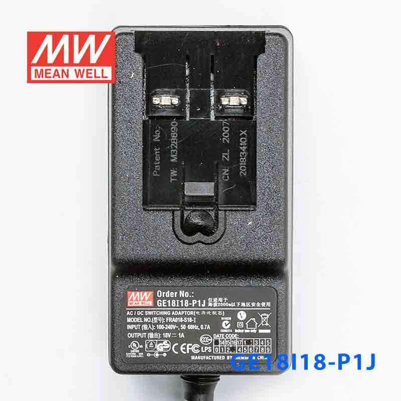 Mean Well GE18I18-P1J Power Supply 18W 18V 1A