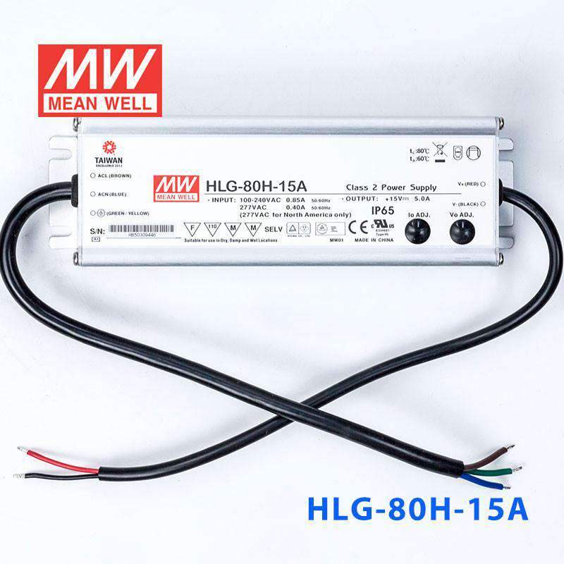 Mean Well HLG-80H-15A Power Supply 75W 15V - Adjustable 5A - PHOTO 2