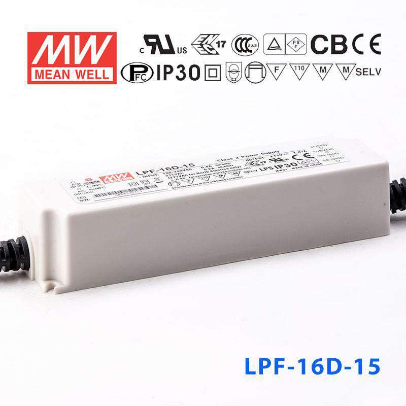 Mean Well LPF Series LED Power Supply 15V (16~75W)