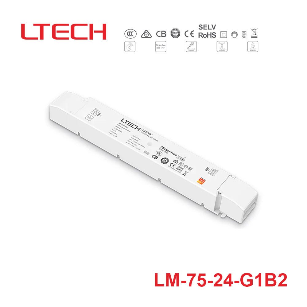 Ltech 75W CV Dimmable Driver LM - 75 - 24 - G1B2 Tuya - LM-75-24-G1B2 - powersupplymall.com