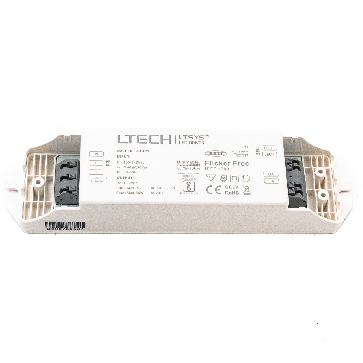 LTECH DALI - 36 - 12 - F1P1 36W 12VDC CV DALI LED Driver - DALI - 36 - 12 - F1P1 - powersupplymall.com