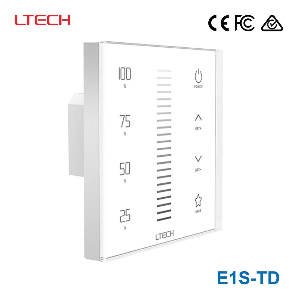Ltech E1S - TD Touch Panel - Triac Dimmer - E1S-TD - powersupplymall.com